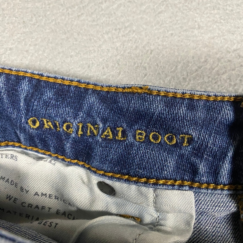 American Eagle Original Boot Jeans Mens 36x32 Blue Extreme Flex 4 Stretch Denim